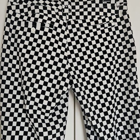 Black and White Checkered Golf Pants - Picture 6 of 16